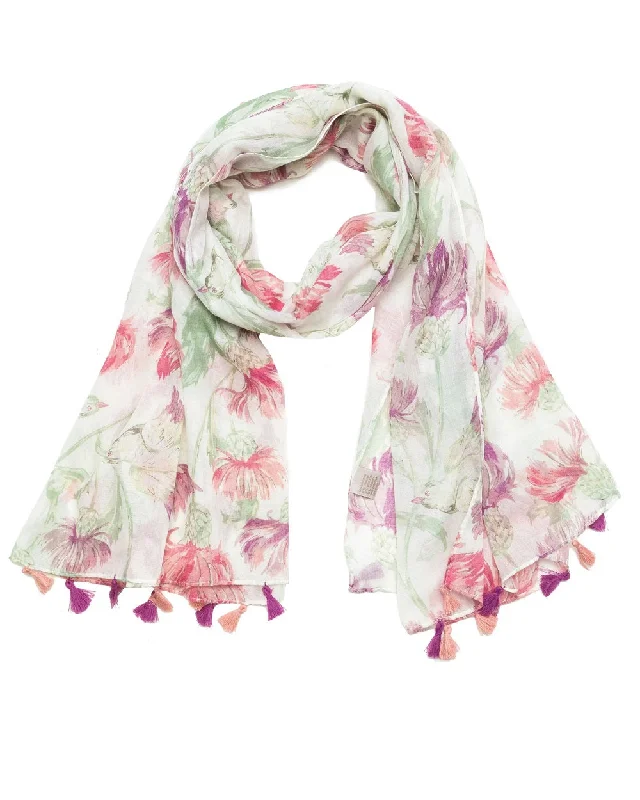 Light Weight Women's Woven Tropical Printed Scarf