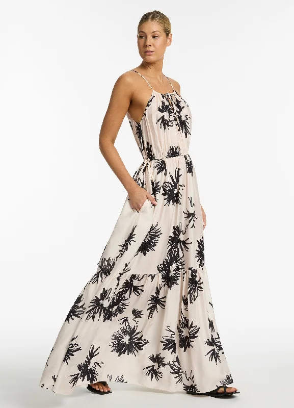 Zoa Drawcord Maxi Dress - Shell