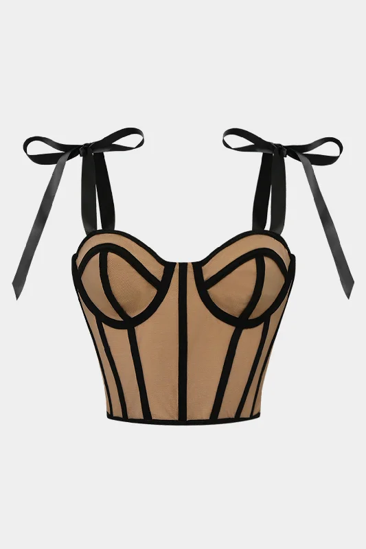 Tie Up Corset Bustier Cami Top