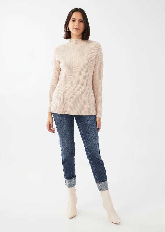 Mock Neck Tunic Sweater