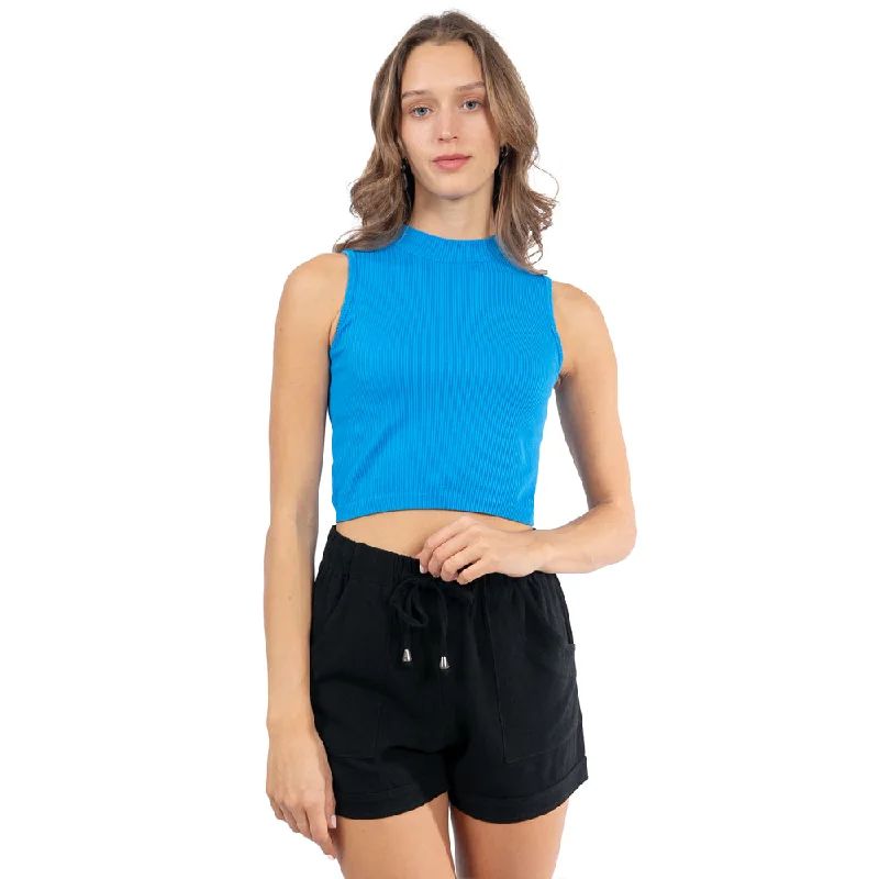 TOP DE PUNTO CUELLO ALTO PARA MUJER FOREVER 21