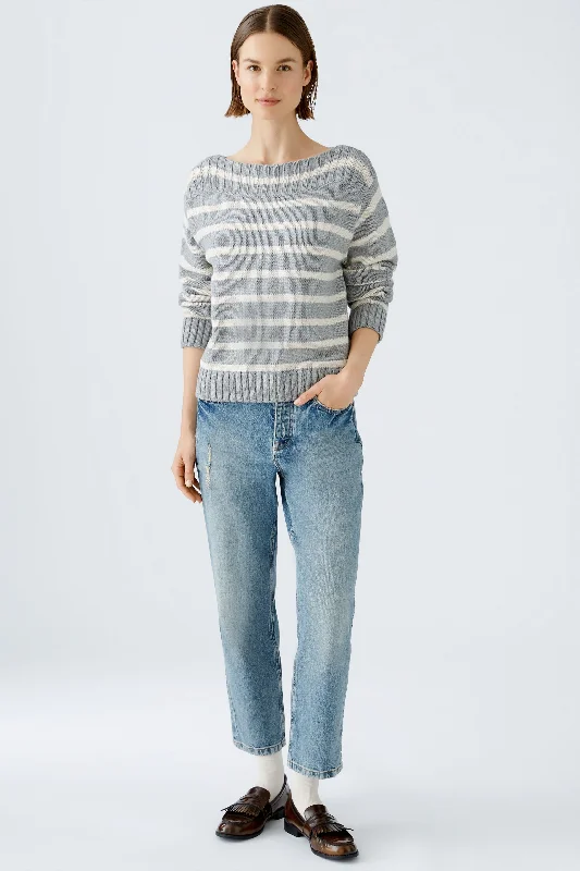 Striped Jumper - Grey