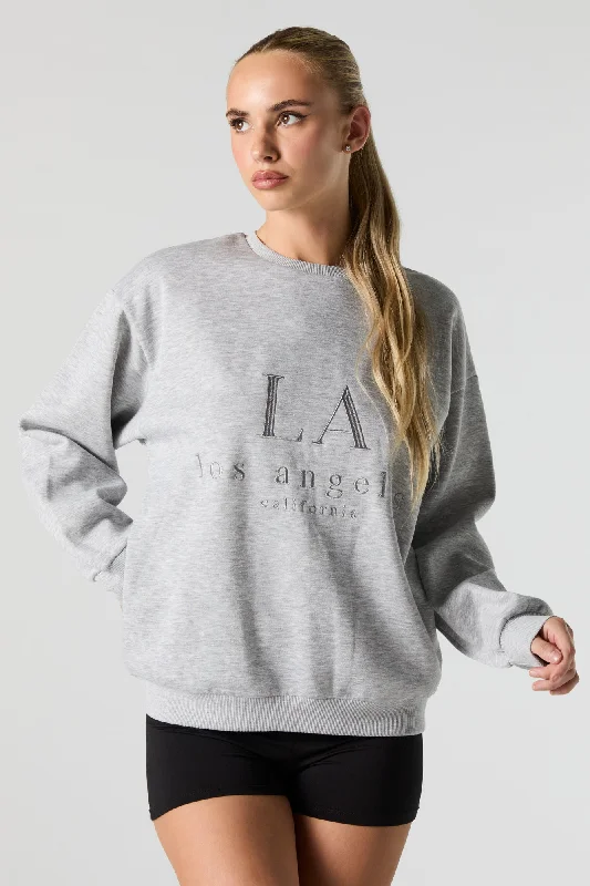 Embroidered Fleece Sweatshirt