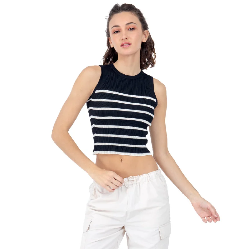 TOP DE PUNTO CON RAYAS PARA MUJER FOREVER 21