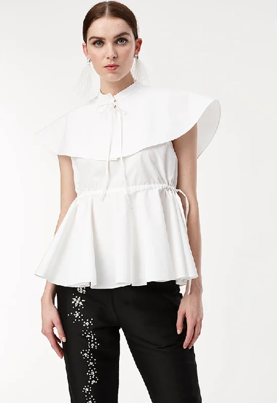 Frill Peplum Blouse