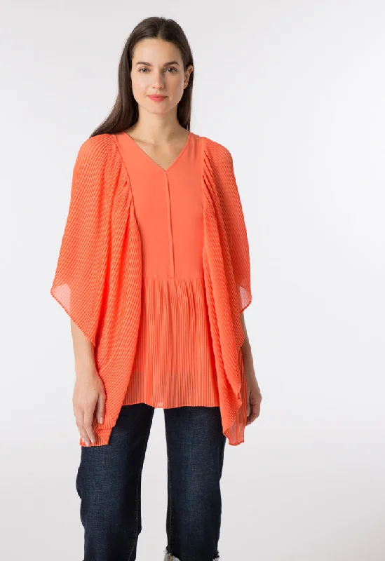 Pleated Trim Blouse