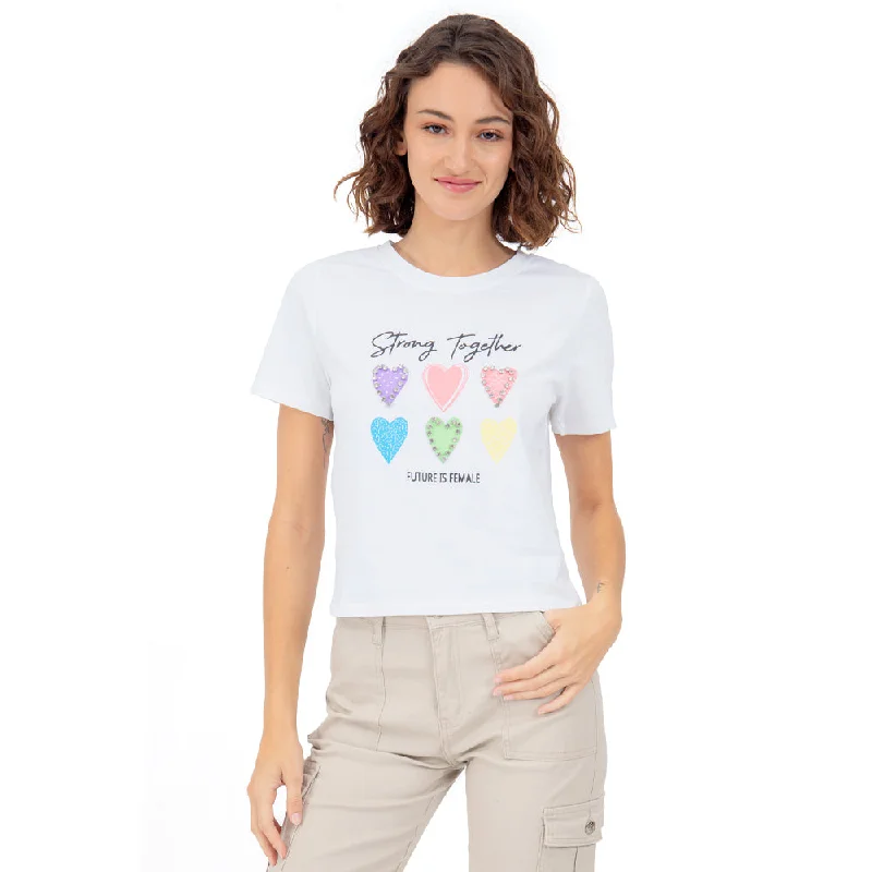 PLAYERA ESTAMPADO STRONG TOGETHER PARA MUJER FOREVER 21