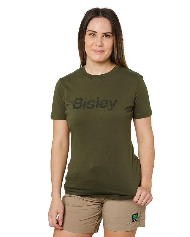 Women's Cotton Logo Tee - Army Green