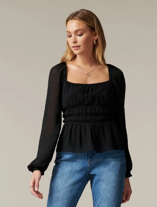 Macy Shirred Waist Blouse