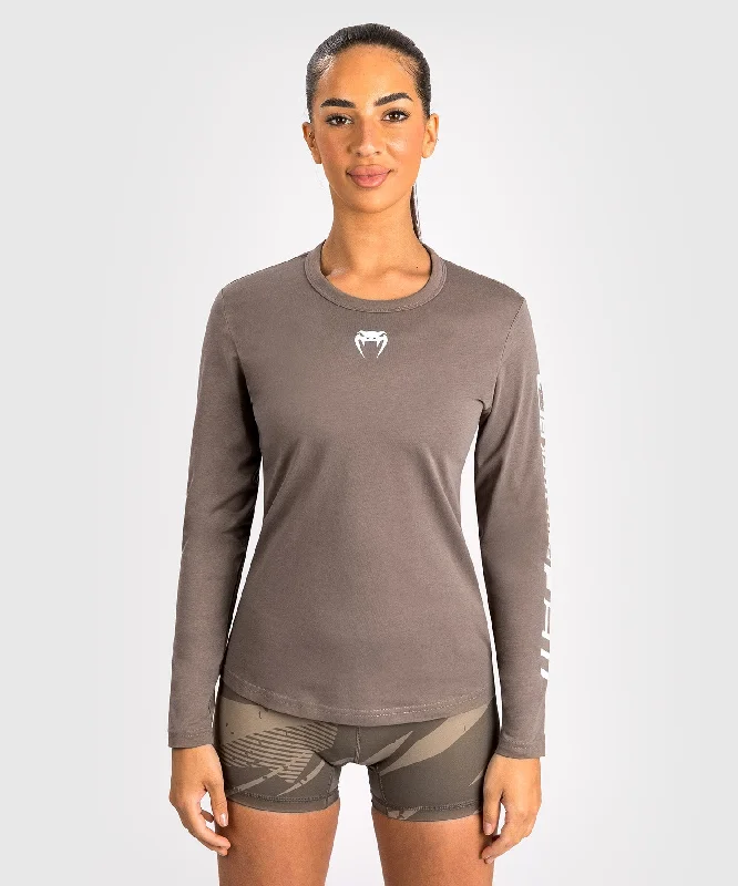 UFC Adrenaline by Venum Fight Week Women’s Long Sleeve Cotton T-Shirt- Bronze