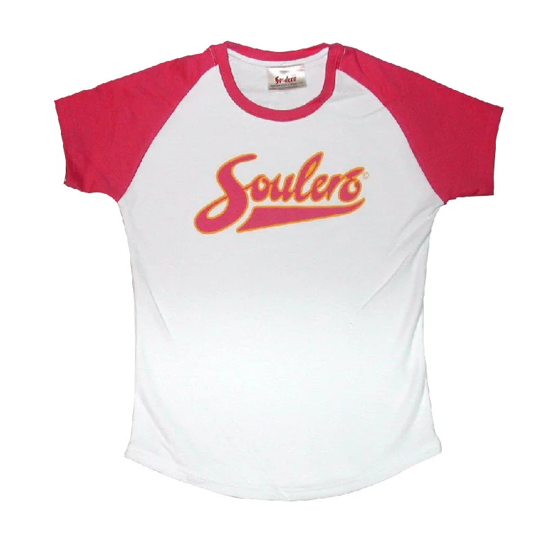 Soulero Baseball Babe T-Shirt (Pink/White)