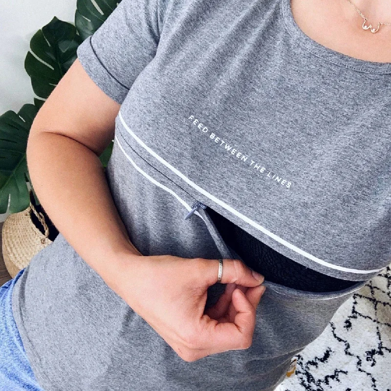 ‘FEED BETWEEN THE LINES™’ Breastfeeding Tee