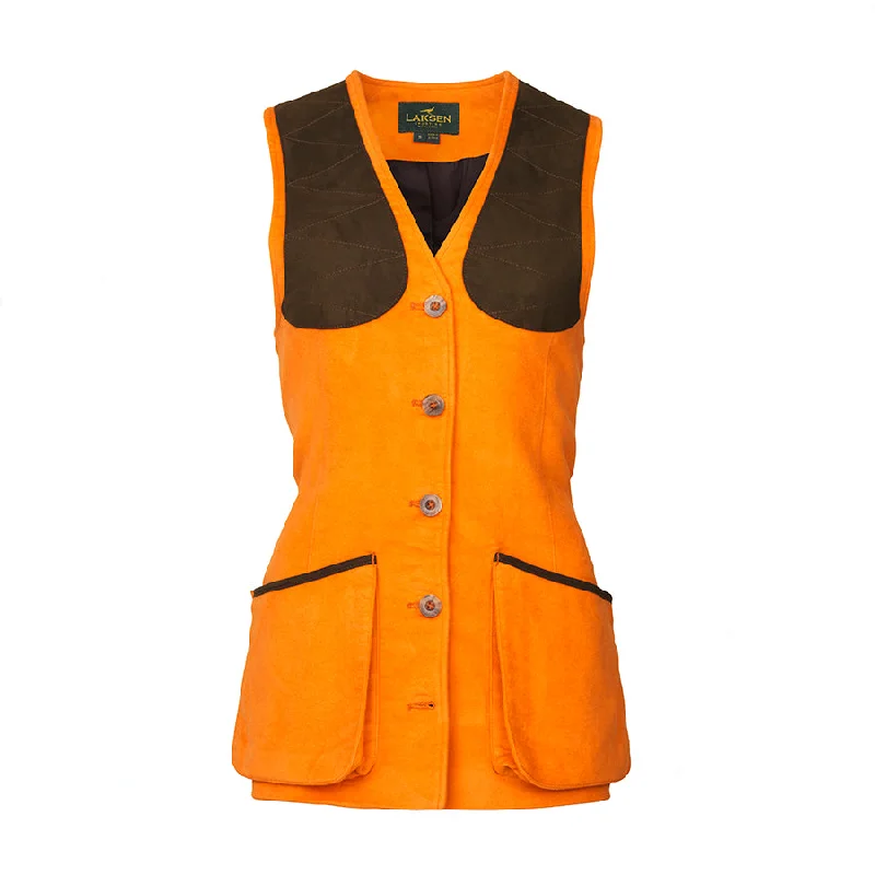 Laksen Lady's Moleskin Belgravia Beauly Shooting Vest - Blaze Orange