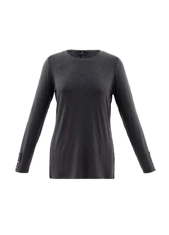 Marble Ladies LT WEIGHT ROUND NECK TOP Grey