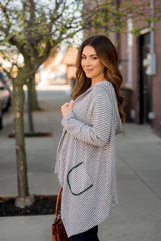 Sale Alert Striped Waterfall Cardigan