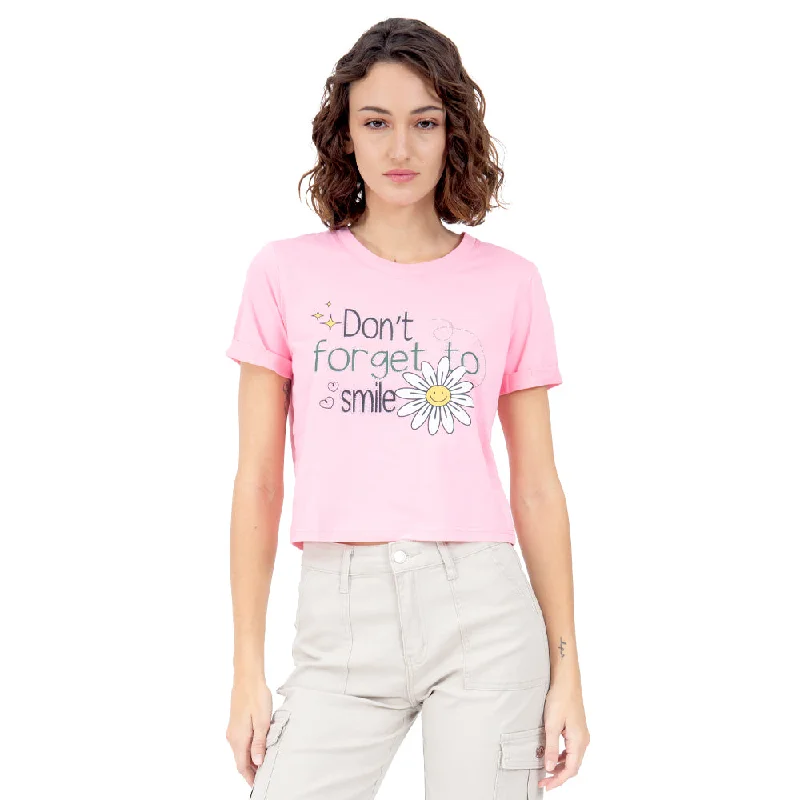 PLAYERAT ESTAMPADO DON´T FORGET TO SMILE PARA MUJER FOREVER 21