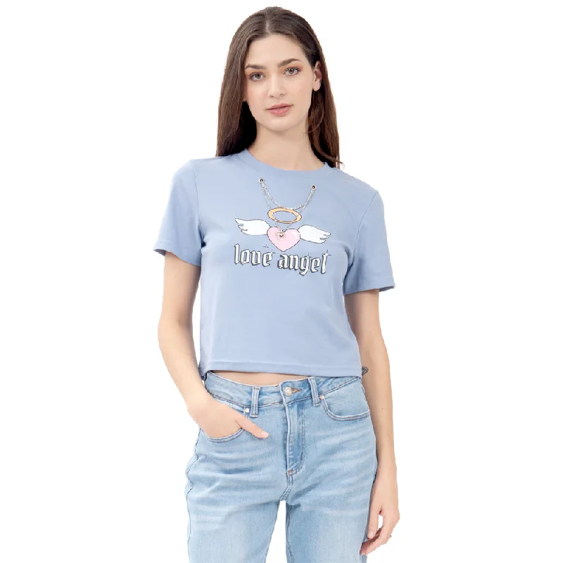 PLAYERA PARA MUJER PRINTED WITH CHAIN FOREVER 21