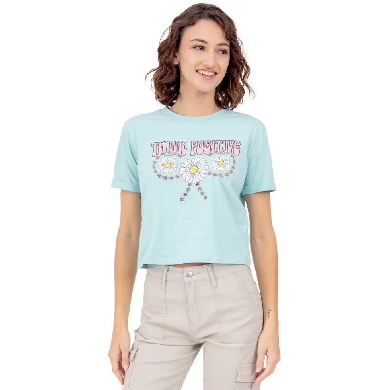 PLAYERA ESTAMPADO THINK POSITIVE PARA MUJER FOREVER 21