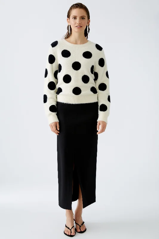 Polka Dot Jumper - Off White/Black