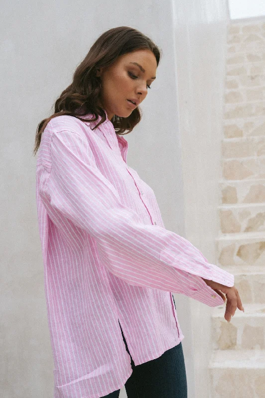 Pink Stripe Linen