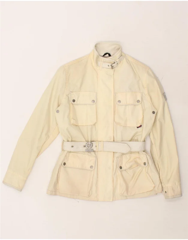 BELSTAFF Womens Utility Jacket EU 42 Large Off White Nylon