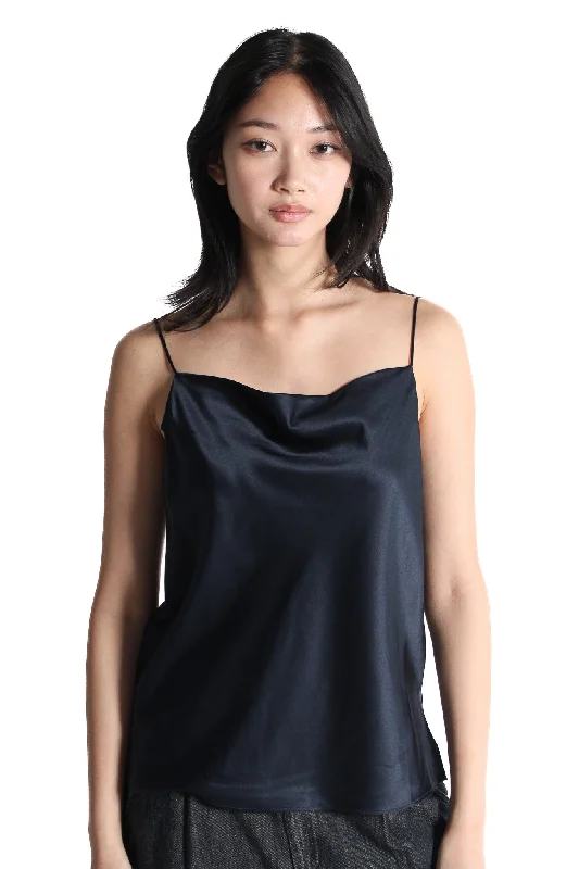 Navy Silk Cami