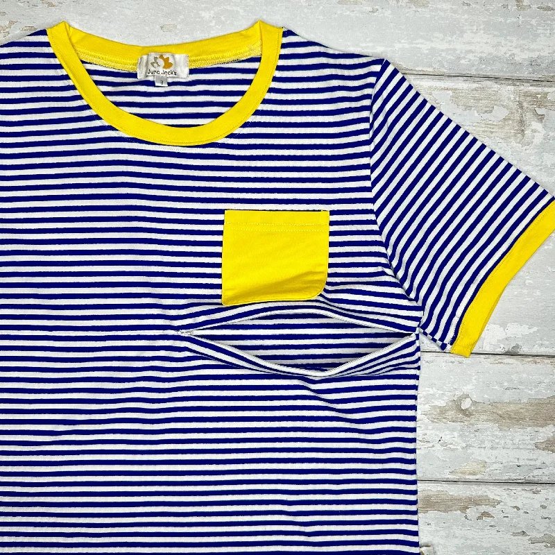 Cobalt Stripe & Lemon