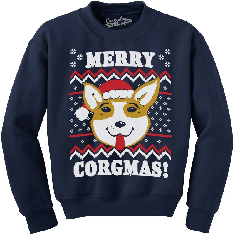 Merry Corgmas Crew Neck Sweatshirt