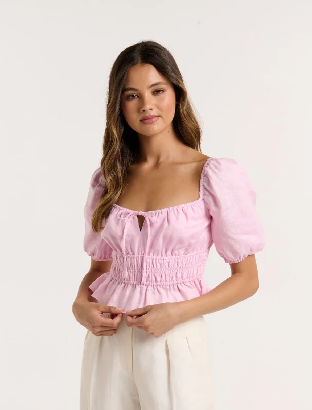 Josephine Linen Blouse Co-Ord Top