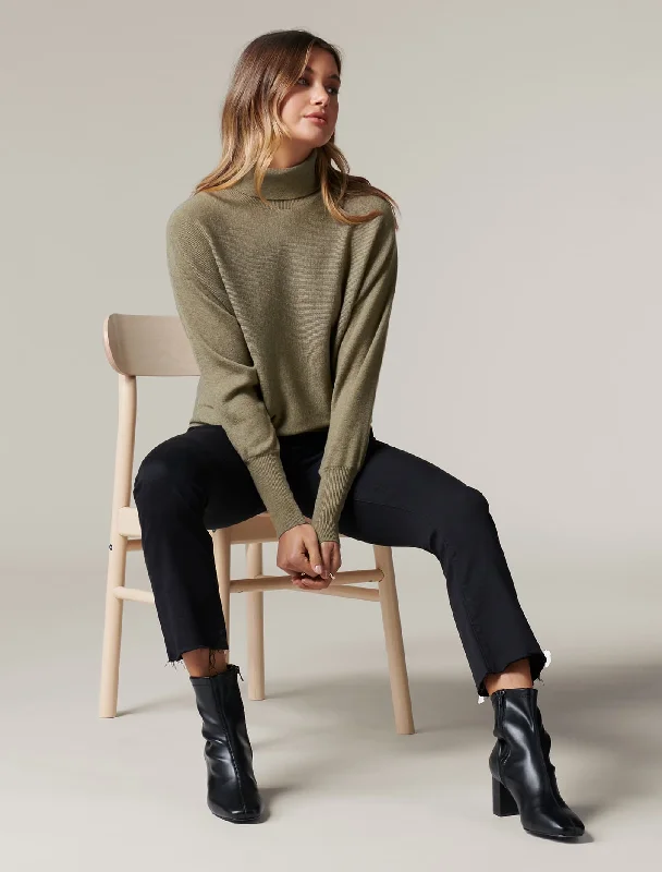 Layla Roll Neck Batwing Knit Jumper